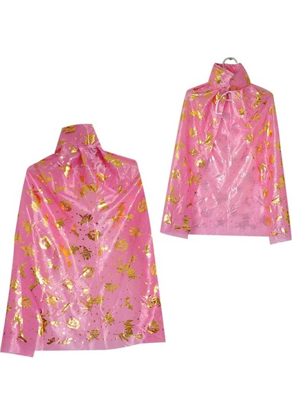 Halloween Ürkünçler Baskılı 3-7 Yaş Bebek Çocuk Pelerini Pembe Renk 70 cm fiyatları