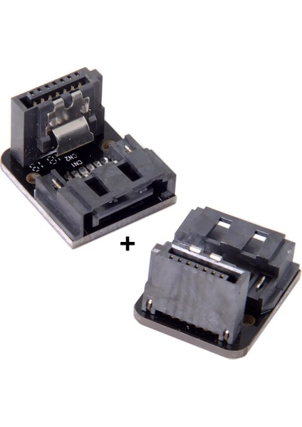 Cydz Sata 7pin Dişi 7pin Erkek 90 Derece Açılı Adaptör Anakart Anakart Masaüstü Bilgisayarlar Için SSD HDD (Yurt Dışından)