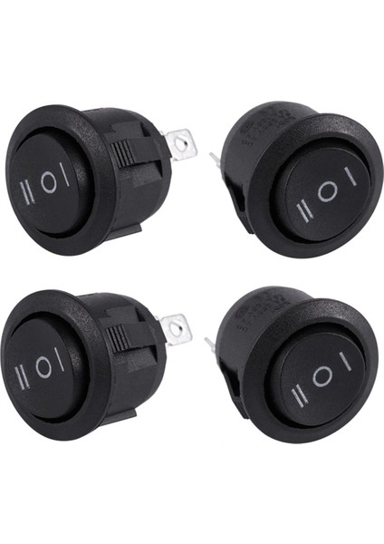 x Ac 6A/250V 10A/125V 3 Pin Spdt Açık/kapalı/açık 3 Pozisyon Yuvarlak Tekne Rocker Anahtarı (Yurt Dışından)