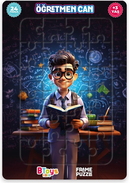 Öğretmen Can - Frame Puzzle - 24 Parça