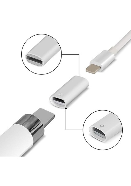 Apple Kalem Şarj Aksesuarları Için Taşınabilir Dişi - Dişi Şarj Adaptörü Dönüştürücü Kablosu (Yurt Dışından)