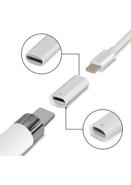 Apple Kalem Şarj Aksesuarları Için Taşınabilir Dişi - Dişi Şarj Adaptörü Dönüştürücü Kablosu (Yurt Dışından) fiyatları