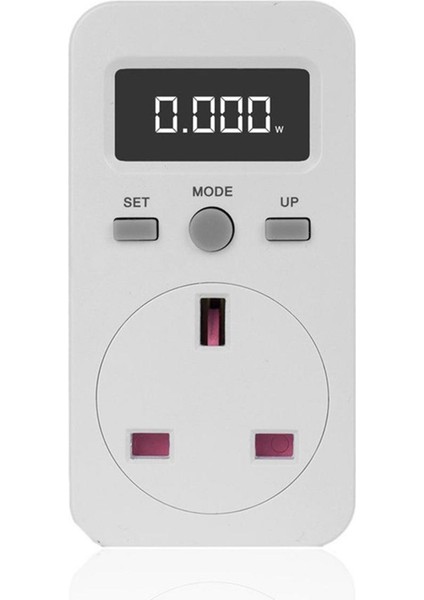 Dijital Güç Ölçer Fişli Soket Elektrikli Wattmetre Enerji Monitörü Ingiltere Fişi (Yurt Dışından)