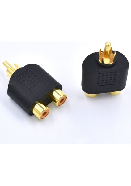 2 Adet/grup Rca Y Splitter Adaptörü 2 Kadın 1 Erkek Ses Video Av Tv Kablosu Dönüştürücü (Yurt Dışından)