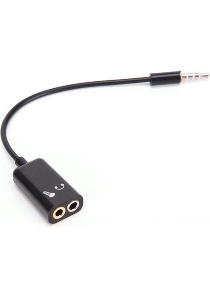 3,5 mm Mikrofon Ses Jakı - Kulaklık Mikrofonu Y Ayırıcı Kablo Dönüştürücü Adaptör (Yurt Dışından)