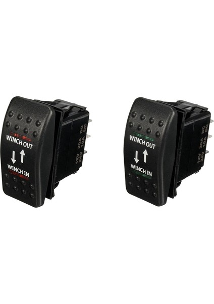 Adet 12V 20A Vinç Girişi Vinç Çıkışı Açık-Kapalı-Açık Rocker Anahtarı 7 Pin Led, Kırmızı ve Yeşil (Yurt Dışından) fiyatları