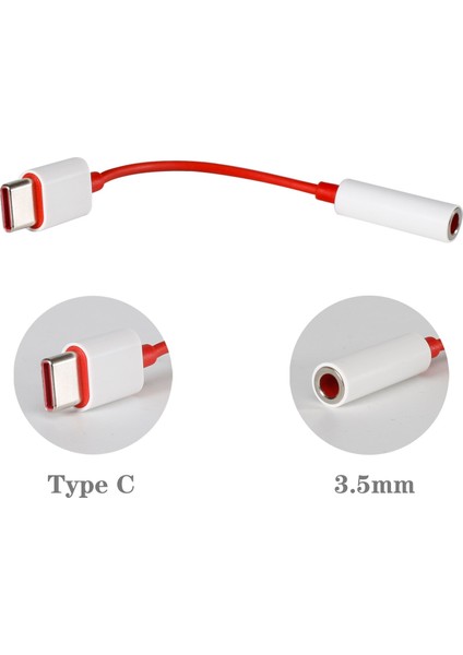 Orijinal USB Tip C - 3,5 mm Kulaklık Jakı Adaptörü Aux Ses Için Oneplus 7 Usb-C Müzik Dönüştürücü Kablosu (Yurt Dışından)