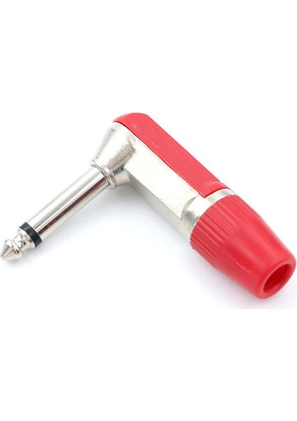 1/4 ''6.35MM 2 Kutuplu Mono Erkek Jack Sağ Açı Gitar Fişi Adaptör Konnektörü (Yurt Dışından)