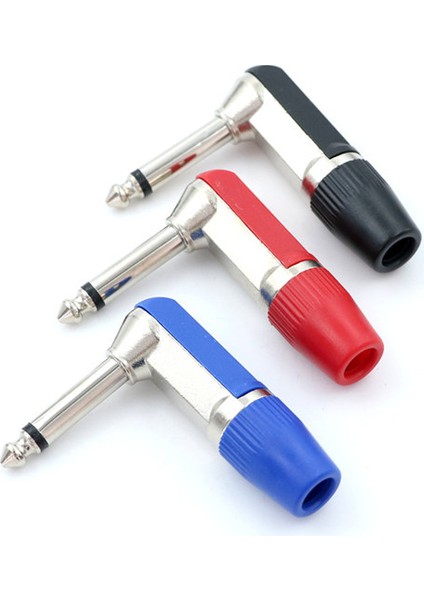 1/4 ''6.35MM 2 Kutuplu Mono Erkek Jack Sağ Açı Gitar Fişi Adaptör Konnektörü (Yurt Dışından) fırsatları