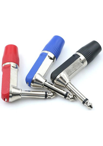 1/4 ''6.35MM 2 Kutuplu Mono Erkek Jack Sağ Açı Gitar Fişi Adaptör Konnektörü (Yurt Dışından) indirimleri