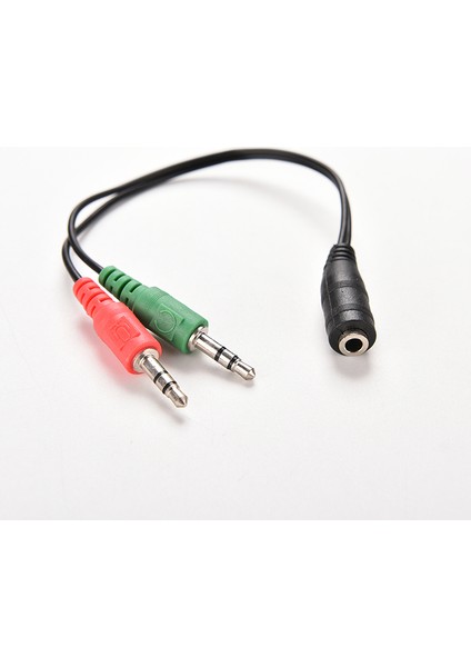 3.5mm Dişi 2 Çift Erkek Jack Tak Ses Stereo Kulaklık Mikrofon Ayırıcı Kabloları (Yurt Dışından) modelleri