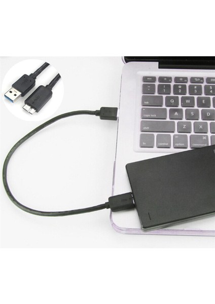 Sıcak Mikro Usb3.0 Veri Senkronizasyon Şarj Kablosu 45CM USB 3.0 Hd Pc Için Microusb Kablosu USB Mobil Sabit Disk Bağlantı Hattı (Yurt Dışından)