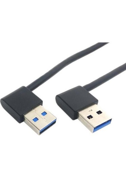 Chenyang USB 3.0 Tip A Erkek 90 Derece Sol Açılı - Sağ Açılı Uzatma Kablosu 50CM (Yurt Dışından)