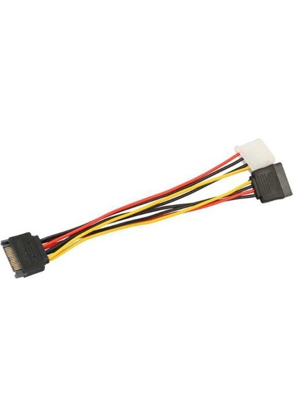 15PIN Erkek Seri 15PIN Ide Molex Dişi + 4pin Sata Dişi Kablo Güç Kablosu (Yurt Dışından) fiyatları