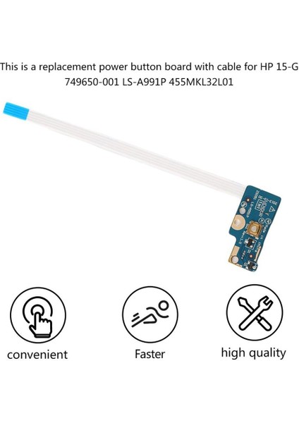 Hp 15-G 749650-001 LS-A991P 455MKL32L01 Için Kablolu Güç Düğmesi Kartı Süper Fırsatlar Tamir Aksesuarları (Yurt Dışından) indirimleri