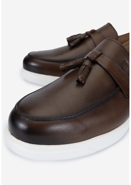 Tamer Tanca Erkek Deri Loafer Ayakkabı 698 1113-3 Erk Ayk Y24 Cevız Alkl modelleri