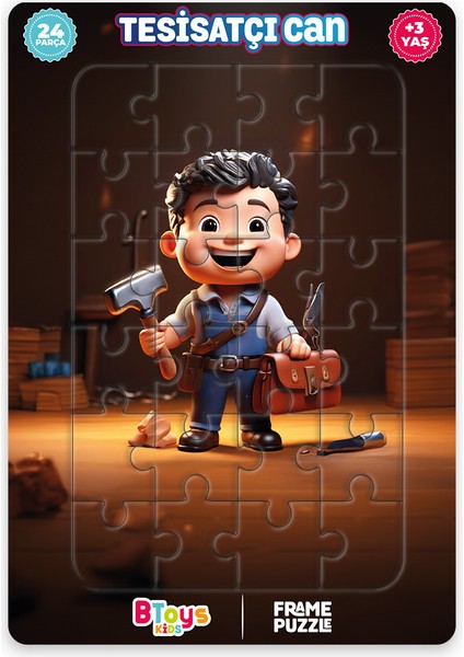 Tesisatçı Can - Frame Puzzle - 24 Parça