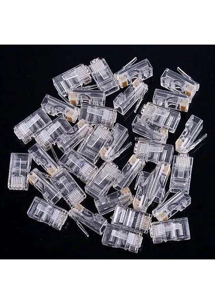 25 Adet RJ45 Rj-45 Cat5 Modüler Fiş Ağ Konektörü Cat5 CAT5E Cat6 Kablo (Yurt Dışından)