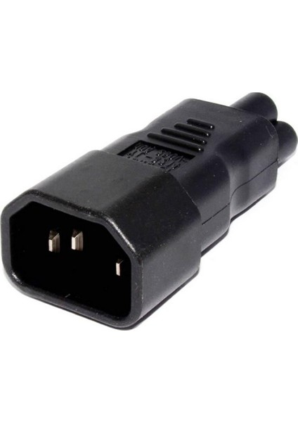 Iec 320 Adaptör C14 - C5 Iec Güç Adaptörü Iec Konektörü 3 Kutuplu Soket C14 - Yonca Yaprağı Fişi Micky C5 Düz Dönüştürücü (Yurt Dışından)