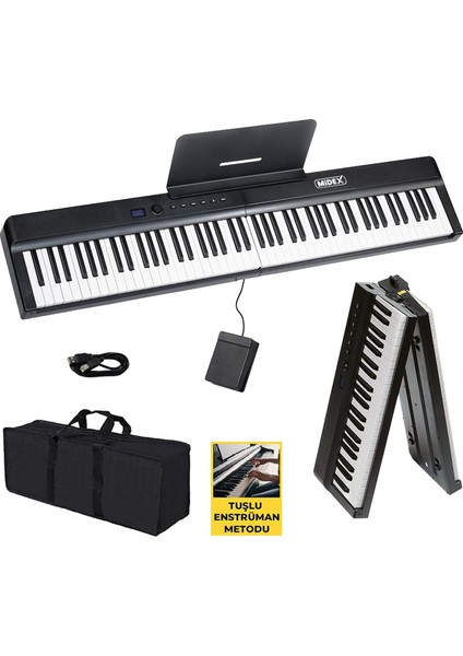 PLX-120BK-ST Katlanır Taşınabilir Dijital Piyano Tuş Hassasiyetli Full Set fiyatları