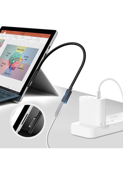 USB Tip C Pd 15V Güç Şarj Adaptörü Dönüştürücü Şarj Kablosu Için Yüzey Pro 7/6/5/4/3/go/kitap Dizüstü Bilgisayar 1/2 (Yurt Dışından)