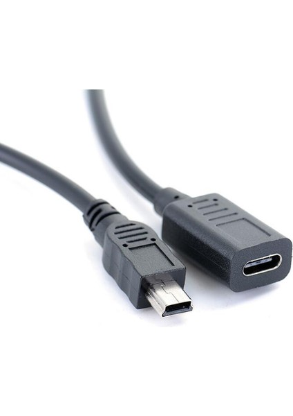 Mini USB 2.0 Erkek USB 3.1 Tip-C Dişi Veri Şarj Bağlantısı Miniusb 5p Android Cep Tablet Telefon Güç Kablosu (Yurt Dışından)