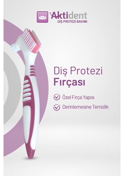 Aktıdent Diş Protezi Fırçası