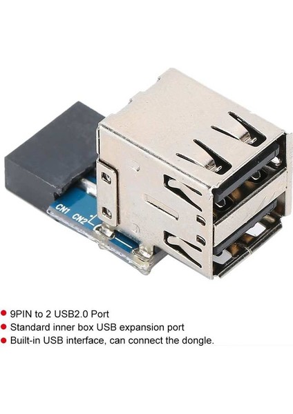 9pın - 2 Bağlantı Noktalı Usb2.0 Genişletilmiş Genişletme Bağlantı Noktası Adaptörü Bilgisayar Ekipman Aksesuarları (Yurt Dışından) modelleri