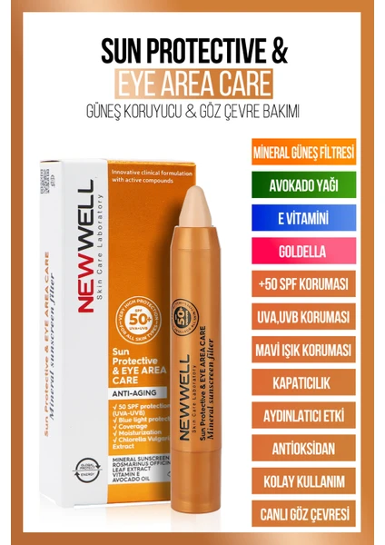 New Well Güneş Korumalı Göz Çevresi Concealer Cream 50+Spf