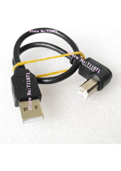 Kısa 30 cm 90 Derece Sağ Açı A Erkek B Erkek Usb2.0 Yazıcı Kablosu Hattı Viraj Sol Sağ USB 2.0 Ab Erkek Yazıcı Tel Kablosu (Yurt Dışından)