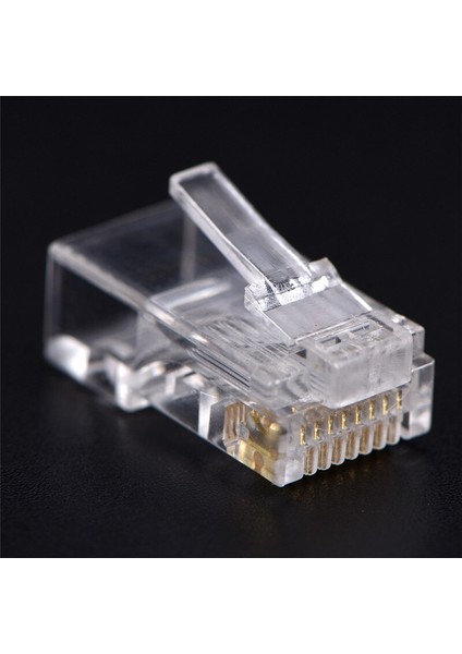 Yeni 50 Adet Iyi Satış RJ45 Cat5 Kristal Ağ Modüler Konnektör Fişi 8P8C Bilgisayarlar Için (Yurt Dışından) fırsatları