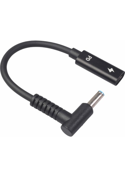 USB Tip C Dişi HP4506 Erkek 90° Adaptör Kablosu 4.5x3.0mm Fiş Dc Güç Dönüştürücü ile Pd Sensör Çipi Hp Dizüstü Bilgisayar Için (Yurt Dışından)