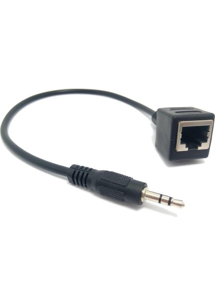 Ağ RJ45 Dişi Dc3.5mm Erkek Jack Dc 3.5 Erkek RJ45 Dişi Kablo Adaptörü Dokunmatik Ekran Cihazı Ktv 0.3 M/30 cm (Yurt Dışından)