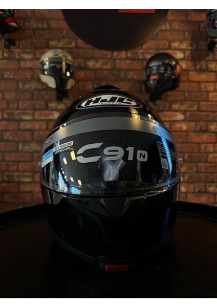 C91N Kask Metal Siyah