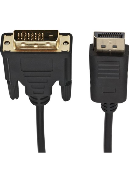 Displayport - DVI Adaptörü Ekran Bağlantı Noktası - DVI Dönüştürücü Erkek - Erkek Kablosu 6 Feet Siyah Kablo Için Lenovo Dell Hp ve Diğer Marka (Yurt Dışından)