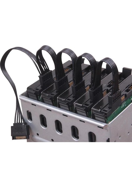 4PIN-18AW Ide Molex 5-Port 15PIN Sata Güç Kablo Kordonu Kurşun 18AWG Tel Sabit Disk HDD SSD Pc Sunucusu Dıy (Yurt Dışından)