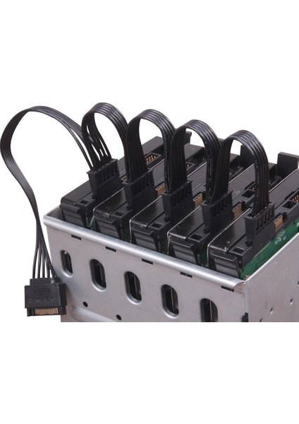 4PIN-18AW Ide Molex 5-Port 15PIN Sata Güç Kablo Kordonu Kurşun 18AWG Tel Sabit Disk HDD SSD Pc Sunucusu Dıy (Yurt Dışından)