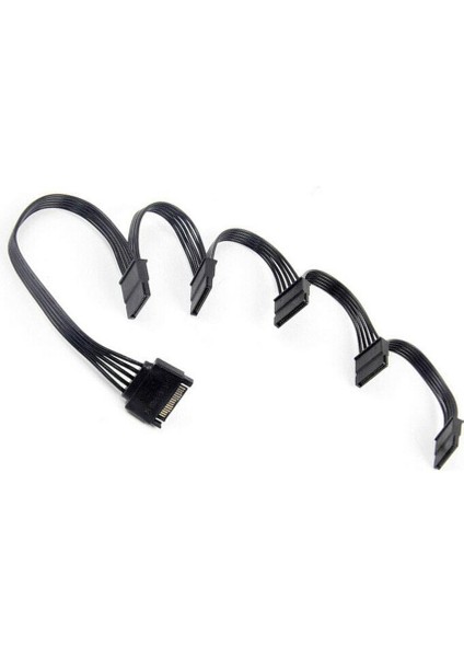4PIN-18AW Ide Molex 5-Port 15PIN Sata Güç Kablo Kordonu Kurşun 18AWG Tel Sabit Disk HDD SSD Pc Sunucusu Dıy (Yurt Dışından)