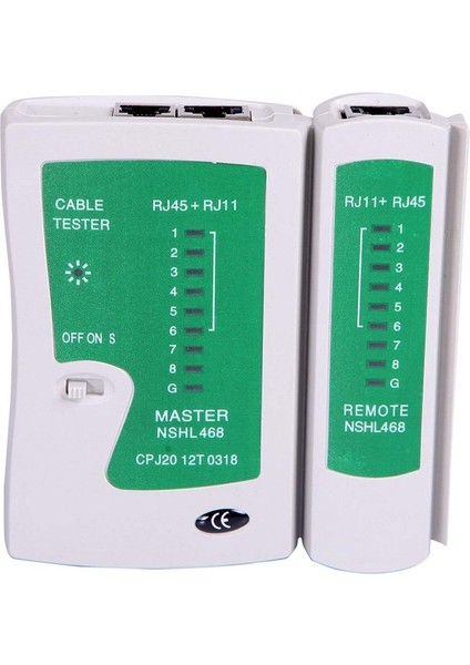 Ağ Lan Kablo Test Cihazı Testi RJ45 Rj-11 Cat5 Utp Ethernet Aracı Cat5 6 E RJ11 8p Taşınabilir Ağ Kablosu Test Cihazı (Yurt Dışından)