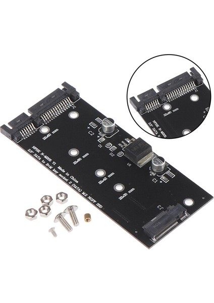 2020 B + M Anahtar M.2 SSD Ngff 2,5 Inç 15 Pin Sata 3 Dönüşlü SSD Dönüştürücü Adaptör Kartı (Yurt Dışından)