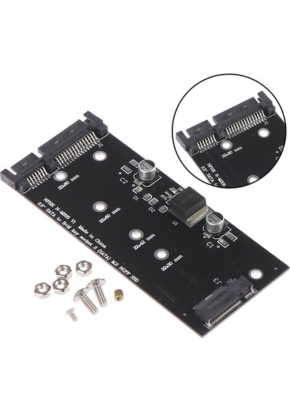 2020 B + M Anahtar M.2 SSD Ngff 2,5 Inç 15 Pin Sata 3 Dönüşlü SSD Dönüştürücü Adaptör Kartı (Yurt Dışından) fiyatları