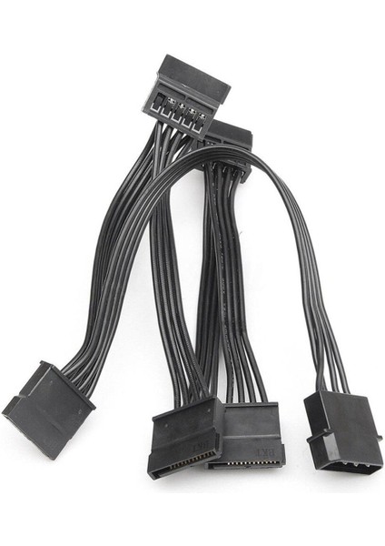 Çoklu HDD Için 4 Pin Molex Erkek - 5 x 15 Pin Sata Dişi Güç Kablosu Adaptörü (Yurt Dışından)