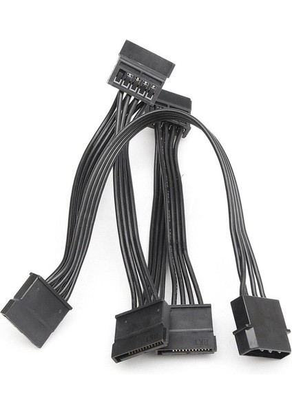 Çoklu HDD Için 4 Pin Molex Erkek - 5 x 15 Pin Sata Dişi Güç Kablosu Adaptörü (Yurt Dışından)