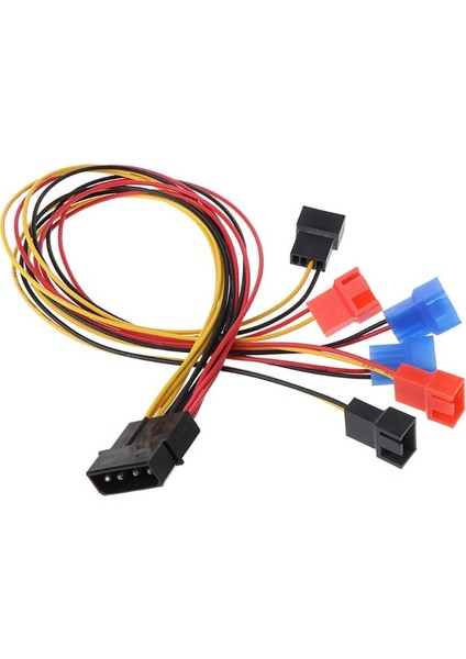 4-Pin Ide Molex 6-Port Soğutma Fanı 2-Pin Splitter Güç Pc Dıy Adaptör Kablosu 12V 7V 5V (Yurt Dışından)