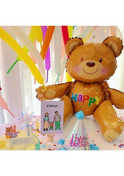 Hayvan Temalı Kahverengi Doğum Günü Parti Seti Balon Seti