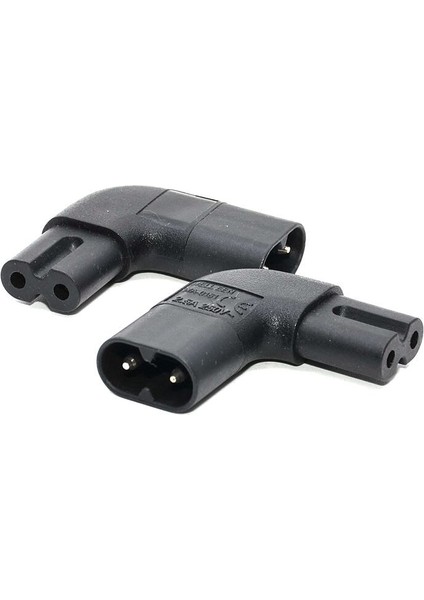 Sağ Açılı Iec 320 C7 Dişi - C8 Erkek 2-Pin Ac Güç Fişi Dönüştürücü Adaptör (Yurt Dışından) modelleri