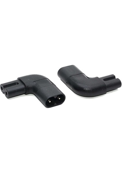 Sağ Açılı Iec 320 C7 Dişi - C8 Erkek 2-Pin Ac Güç Fişi Dönüştürücü Adaptör (Yurt Dışından) fırsatları