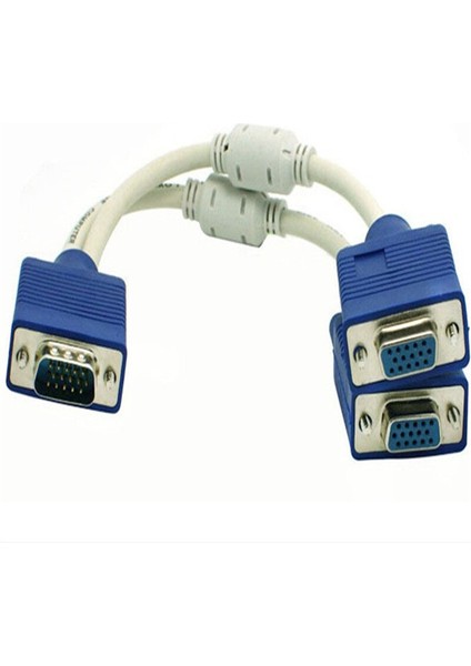 15 Pin VGA Erkek 2 Kadın Y Splitter Kablo Svga Monitör Adaptörü Uzatma Dönüştürücü Video Uzatma Kablosu Pc, Tv Için 0.25 M (Yurt Dışından)