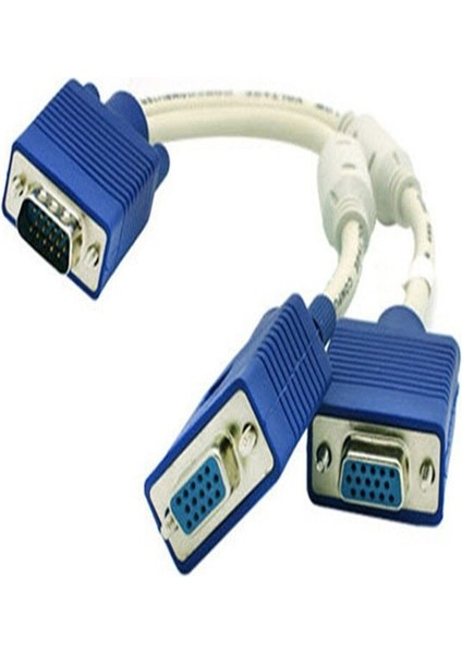 15 Pin VGA Erkek 2 Kadın Y Splitter Kablo Svga Monitör Adaptörü Uzatma Dönüştürücü Video Uzatma Kablosu Pc, Tv Için 0.25 M (Yurt Dışından)