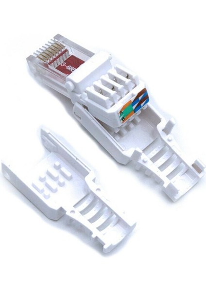 RJ45 Ağ Kablosu Konektörü Aletsiz Kristal Kafa Fiş Kablosu Sonu Kıvrımlı Fiş Konnektörü Cat6 RJ45 Konektörü (Yurt Dışından) fırsatları